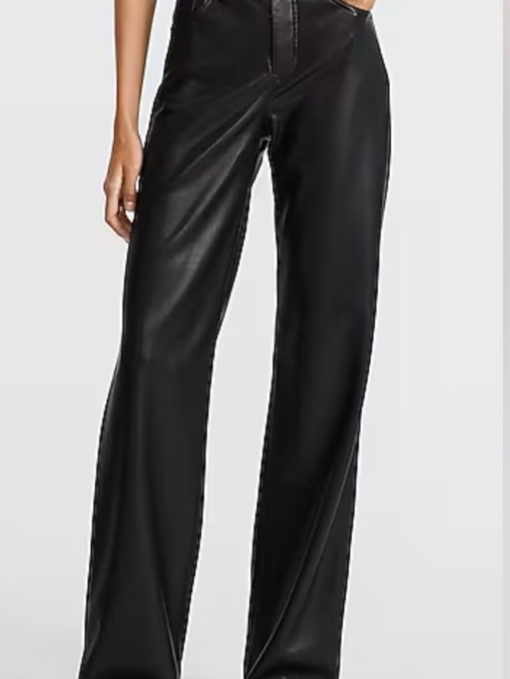 Express Black Women's Modern Straight Pants Super Highrise